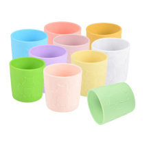 Taza para beber ecológica para bebés Taza de silicona para bebés de entrenamiento de silicona Taza de agua para bebés de silicona de grado alimenticio para beber Niños